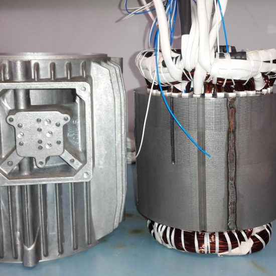 Stator und Motorgehäuse